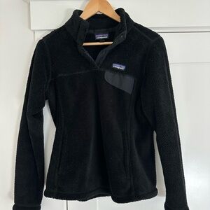 Patagonia Black Fleece Jacket, Quarter Zip